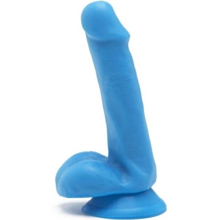 GET REAL - Happy Dicks Dildo 12 cm mit Hoden in Blau