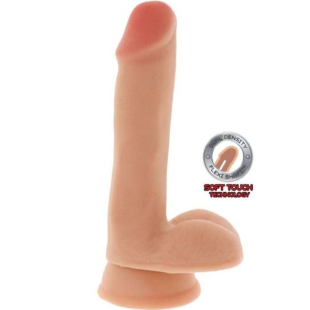GET REAL - Dual Density Dildo 17 cm mit realistischen Hoden, hautfarben