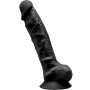 SILEXD Modell 1 Realistischer Penis aus Premium Silexpan Silikon Schwarz 23 cm