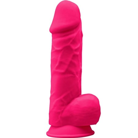 SILEXD Modell 1 Realistischer Penis Premium Silikon Silexpan Fuchsia 21,5 cm