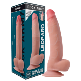 ROCKARMY Leopard Dildo Realistisch Dual Density 23 cm mit Saugbasis