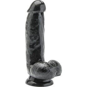 GET REAL - Realistischer Dildo 12 cm mit Hoden, Schwarz
