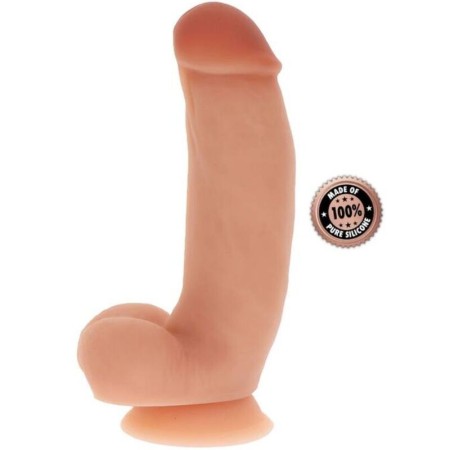 GET REAL - Realistischer Silikon-Dildo 18 cm mit Hoden, Hautfarben