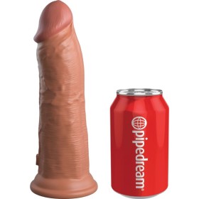 KING COCK Elite Realistischer Vibrations-Dildo aus Silikon 20,3 cm Caramel