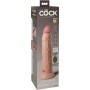 KING COCK Elite Realistischer Dildo mit Vibrator & Fernbedienung, Silikon, 23 cm