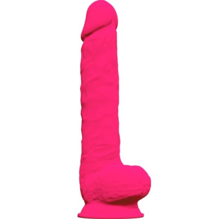 SILEXD Modell 1 Realistischer Penis aus Premium Silexpan Silikon, 38 cm, Fuchsia