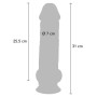 GET REAL - Deluxe Realistischer Extra Dicker Penis mit Hoden 31 cm