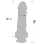 GET REAL Deluxe realistischer extra dicker Penis mit Hoden 34,5 cm