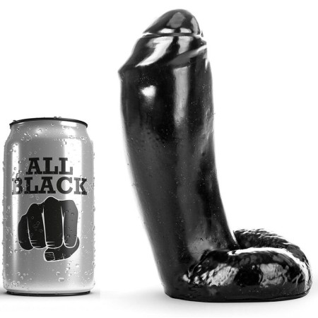 ALL BLACK - Realistischer Dildo 18 cm