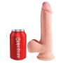 KING COCK - Dildo mit dreifacher Dichte 19 cm - realistische Textur und starke Saugnapf