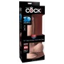 KING COCK - Dildo mit dreifacher Dichte 19 cm - realistische Textur und starke Saugnapf