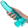CalExotics Size Queen Dildo Blau 20,3 cm mit flexibler Basis und Saugnapf