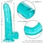 CalExotics Size Queen Dildo Blau 20,3 cm mit flexibler Basis und Saugnapf