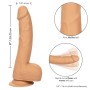 CalExotics Silicone Studs 20,32 cm - Hautfarbener, flexibler Dildo mit Saugnapfbasis