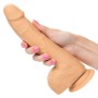 CalExotics Silicone Studs 20,32 cm - Hautfarbener, flexibler Dildo mit Saugnapfbasis