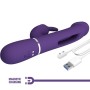 PRETTY LOVE Kampas Rabbit 3-in-1 Multifunktionsvibrator mit Zunge, Violett
