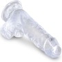 KING COCK Clear Realistischer Penis mit Hoden 10,1 cm Transparent
