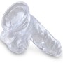 KING COCK Clear Realistischer Penis mit Hoden 10,1 cm Transparent