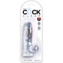 KING COCK Clear Realistischer Penis mit Hoden 10,1 cm Transparent