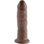 KING COCK - 9 Dildo Braun 22,9 cm - Realistisches Design