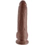 KING COCK - Realistischer Dildo Braun mit Hoden 22,9 cm
