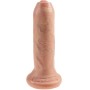 KING COCK - Realistischer unbeschnittener Dildo in Naturfarbe, 15 cm