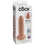 KING COCK - Realistischer unbeschnittener Dildo in Naturfarbe, 15 cm