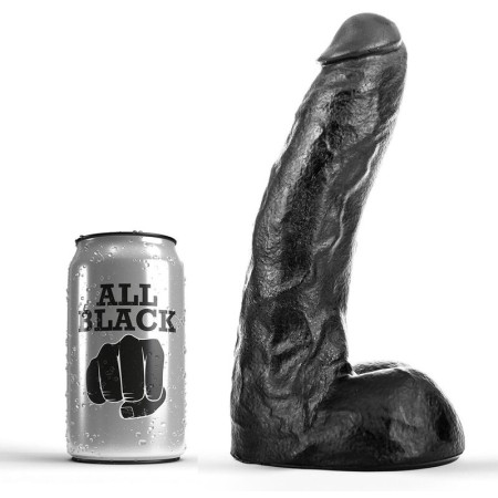 ALL BLACK - Dildo 22 cm Flexibel und Seidig