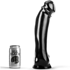 ALL BLACK - Dildo 33 cm gerade, PVC, hypoallergen