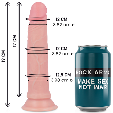 ROCKARMY Avenger Realistischer Dildo aus flüssigem Silikon 19 cm - 3,98 cm Durchmesser