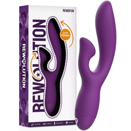 REWOLUTION - REWOFUN Flexibler Vibrator mit Rabbit-Stimulation