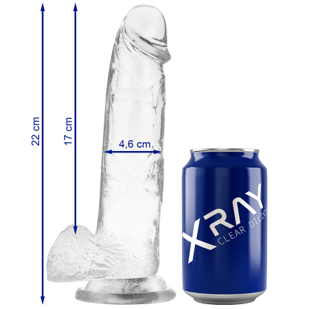 X RAY - Klarer realistischer Dildo 22 cm x 4,6 cm