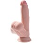 KING COCK PLUS 3D Dildo mit schwingenden Hoden 15,2 cm – Natur
