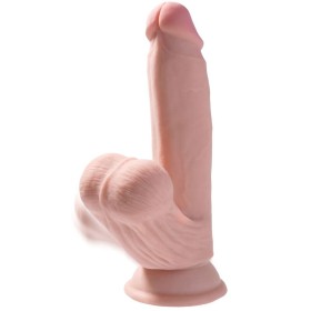 KING COCK PLUS 3D Dildo mit schwingenden Hoden 15,2 cm – Natur