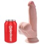 KING COCK PLUS 3D Dildo mit schwingenden Hoden 15,2 cm – Natur