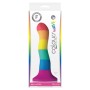 PRIDE - Dildo Wave mit LGBT Flagge 17 cm aus flexibler Silikon