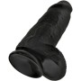 KING COCK - Realistischer Chubby Dildo 23 cm Schwarz