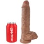 KING COCK - Realistischer Penis mit Hoden 19,8 cm Karamell