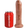 KING COCK Unbeschnittener realistischer Penis mit beweglicher Vorhaut 17,8 cm Karamell