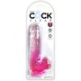 KING COCK - Klarer realistischer Penis mit Hoden 13,5 cm Pink