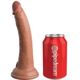 KING COCK Elite realistisch doppeldichte Silikon-Dildo 17,8 cm Karamell