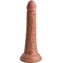 KING COCK Elite realistisch doppeldichte Silikon-Dildo 17,8 cm Karamell