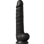 SILEXD Modell 1 Realistischer Premium Penis aus Silexpan Silikon Schwarz 38 cm