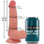 ROCKARMY FOX Realistischer Dildo aus flüssigem Silikon, 19 cm Länge, 3,2 cm Durchmesser