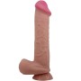 PRETTY LOVE - Sliding Skin Series Realistischer Dildo mit Saugnapf Braun 26 cm
