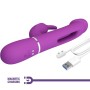 PRETTY LOVE Kampas 3-in-1 Multifunktions-Rabbit-Vibrator in Lila