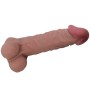 PRETTY LOVE Sliding Skin Serie Realistischer Dildo mit Saugnapf Braun 24 cm