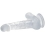 BAILE Realistischer Dildo mit Saugnapf und Hoden 16,7 cm Transparent