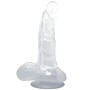 BAILE Realistischer Dildo mit Saugnapf und Hoden 16,7 cm Transparent