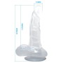 BAILE Realistischer Dildo mit Saugnapf und Hoden 16,7 cm Transparent